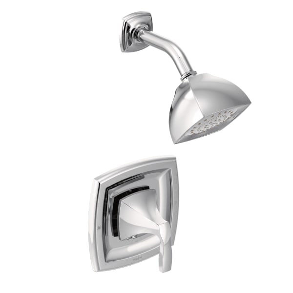 Moen Voss Single-Handle 1-Spray Posi-Temp Shower Trim Kit in Chrome (Valve Sold Separately)