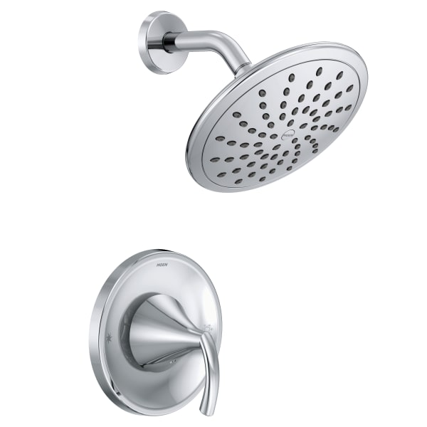 Moen Glyde Posi-Temp Rain Shower 1-Handle Shower Only Faucet Trim Kit in Chrome (Valve Sold Separately)