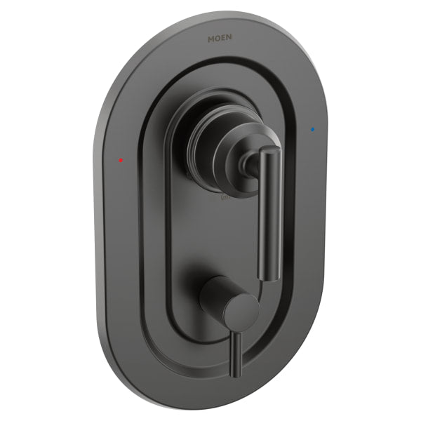 Moen Gibson 2-Handle Wall-Mount Valve Trim Kit with 3-Setting Integrated Diverter in Matte Black (Valve Not Included)