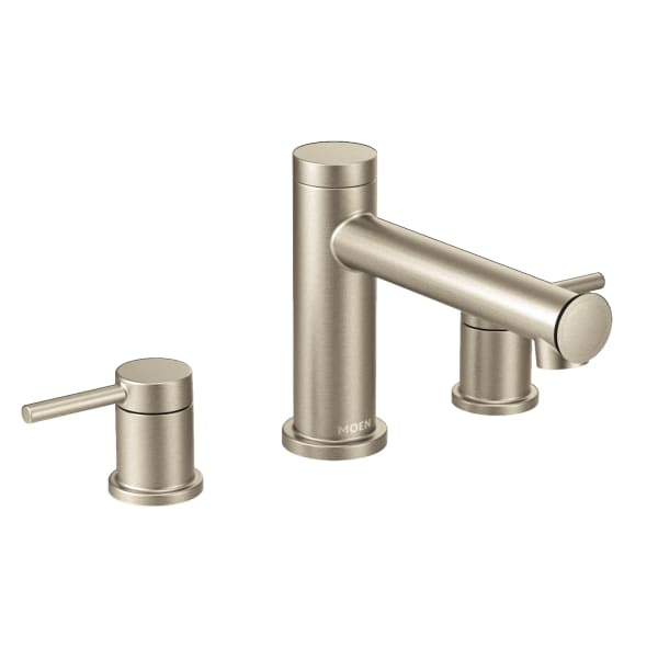 Moen Align 2-Handle Deck Mount Roman Tub Faucet Trim Kit in Brushed Nickel (Valve Sold Separately)
