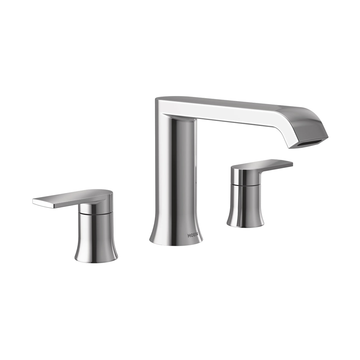Moen T908 Genta LX Two-Handle Deck-Mount High-Arc Roman Tub Faucet Trim, Chrome (Valve Not Included)