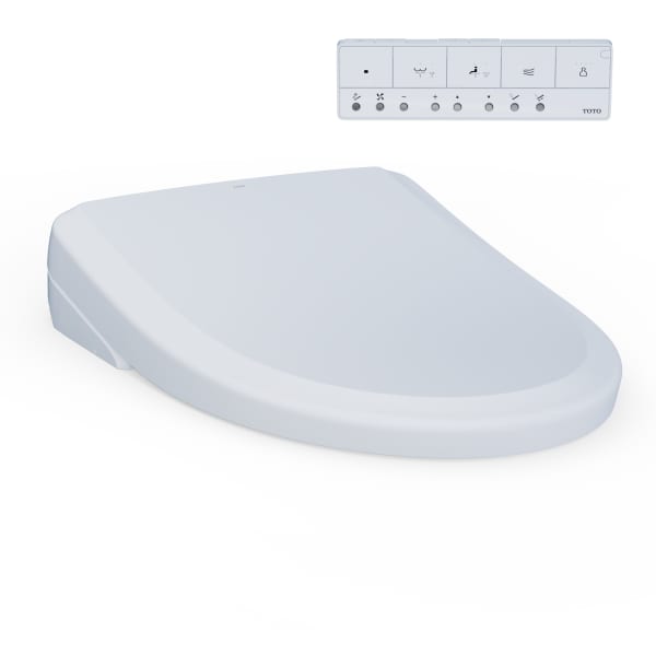 TOTO® S7 WASHLET®+ Electronic Bidet Toilet Seat with EWATER+® Bowl and Wand Cleaning and Classic Lid, Elongated, Cotton White - SW4724AT40#01