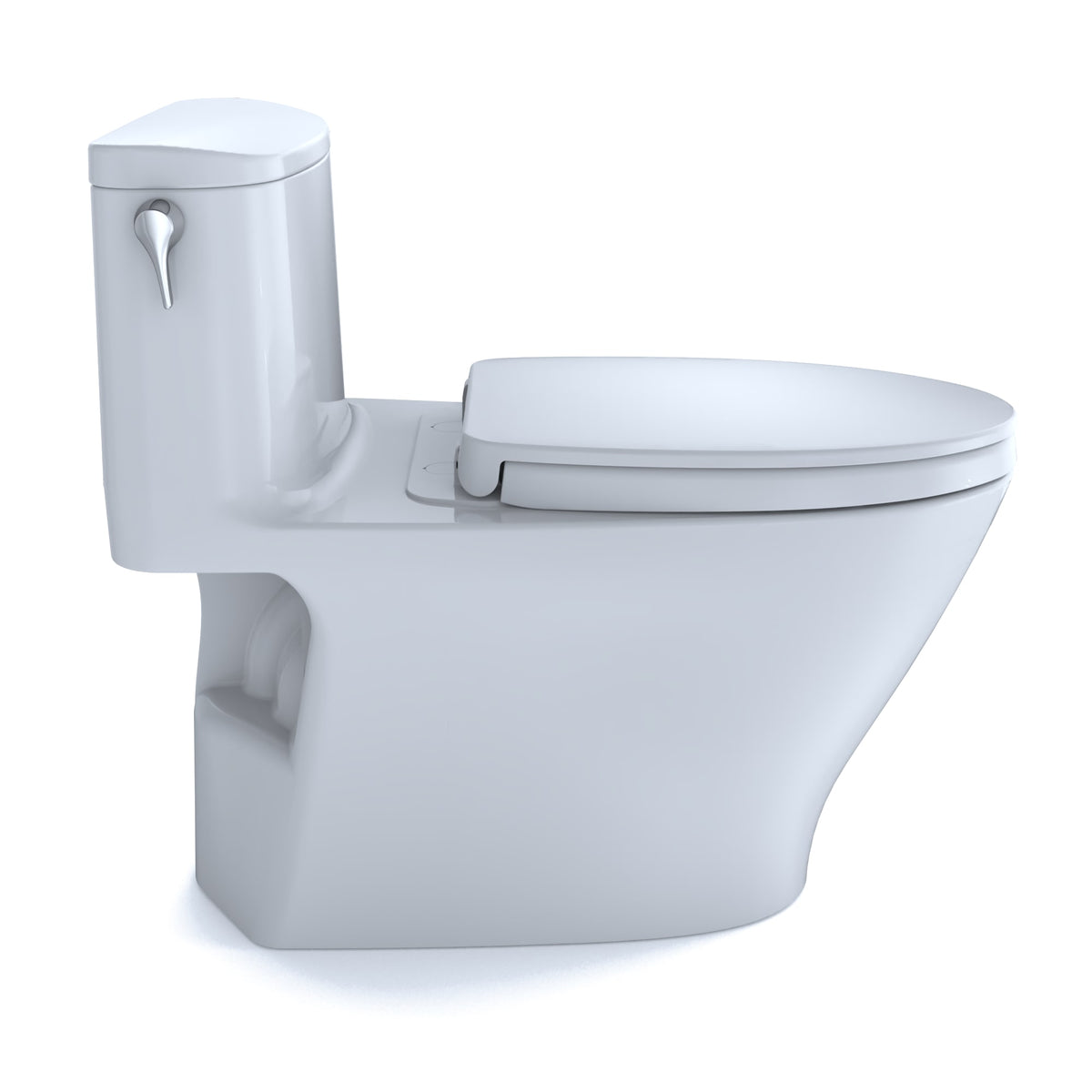 TOTO® Nexus® One-Piece Elongated 1.28 GPF Universal Height Toilet with CEFIONTECT® and SS124 SoftClose Seat, WASHLET®+ Ready, Cotton White
