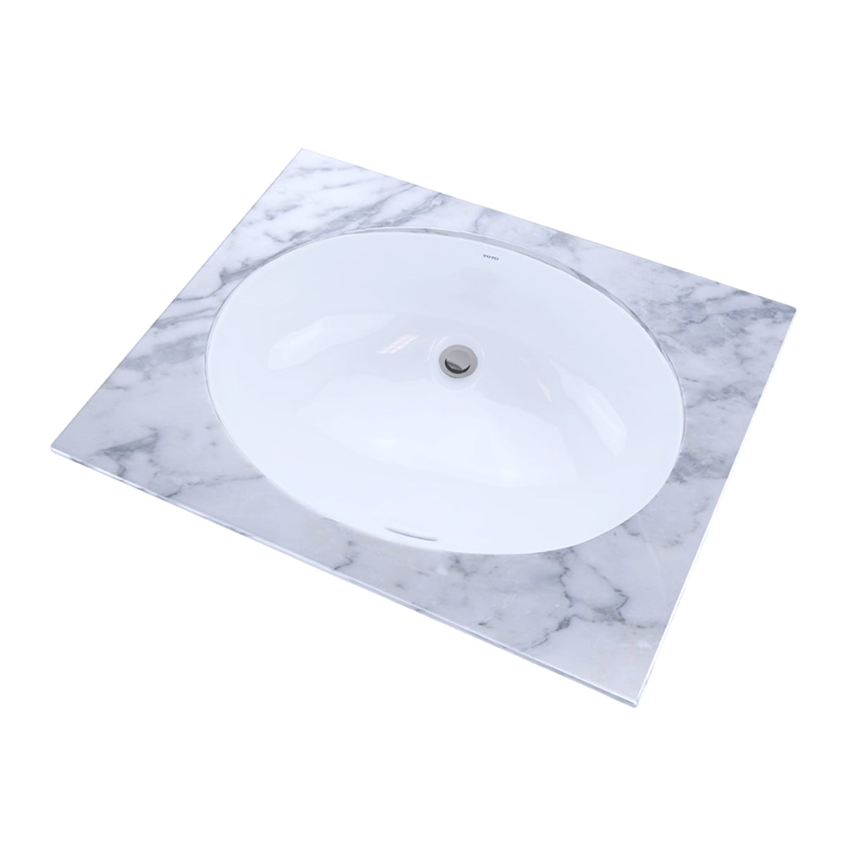 Toto LT1506G#01 24" Oval Undermount Bathroom Sink with CEFIONTECT, Cotton White