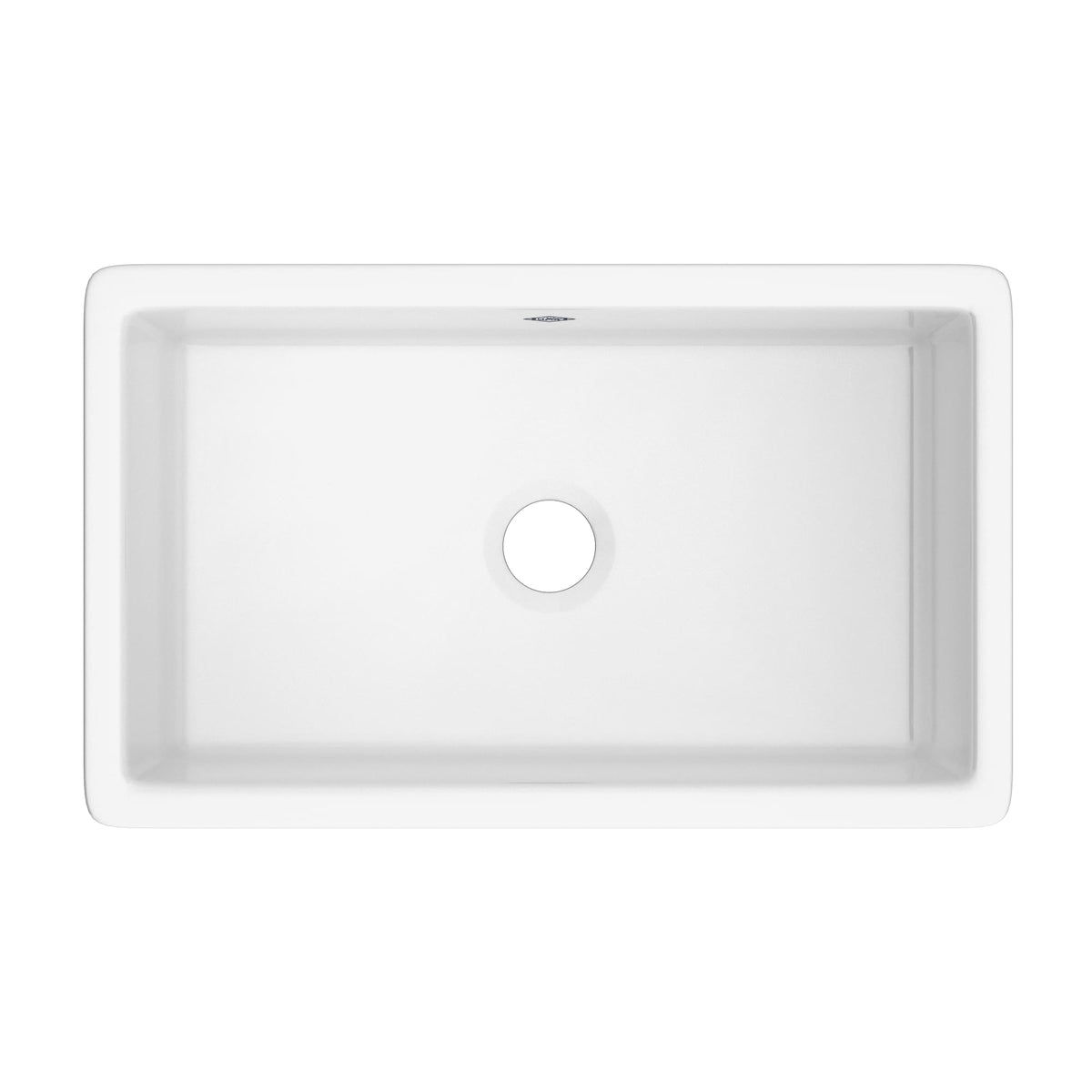 Shaws UM3018WH Shaker™ 30" Single Bowl Undermount Fireclay Kitchen Sink in White (WH)