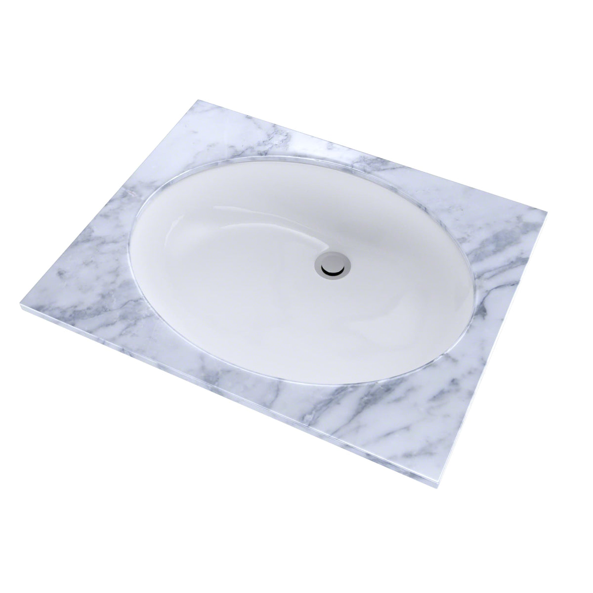 Toto LT597G#01 Dantesca Oval Undermount Bathroom Sink with CEFIONTECT, Cotton White