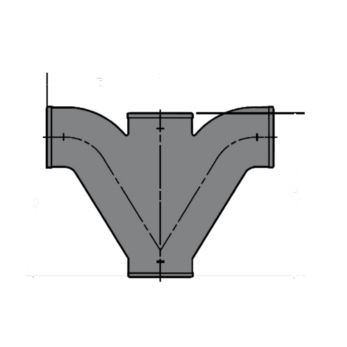 Tyler Pipe cast iron no-hub IAPMO Figure Five double tee-wye