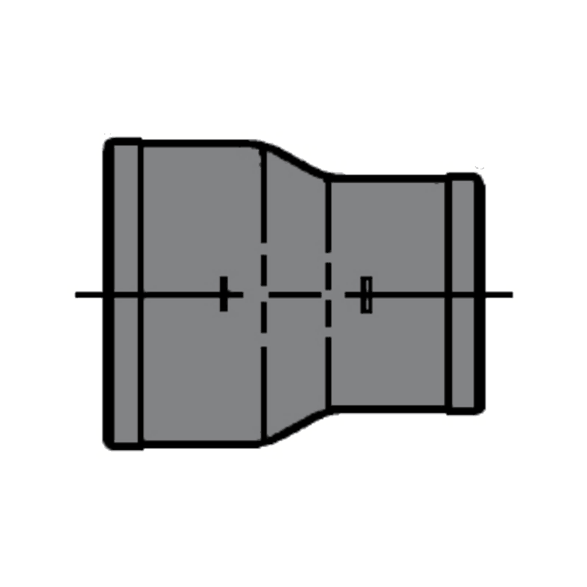 Tyler Pipe cast iron no-hub short reducer