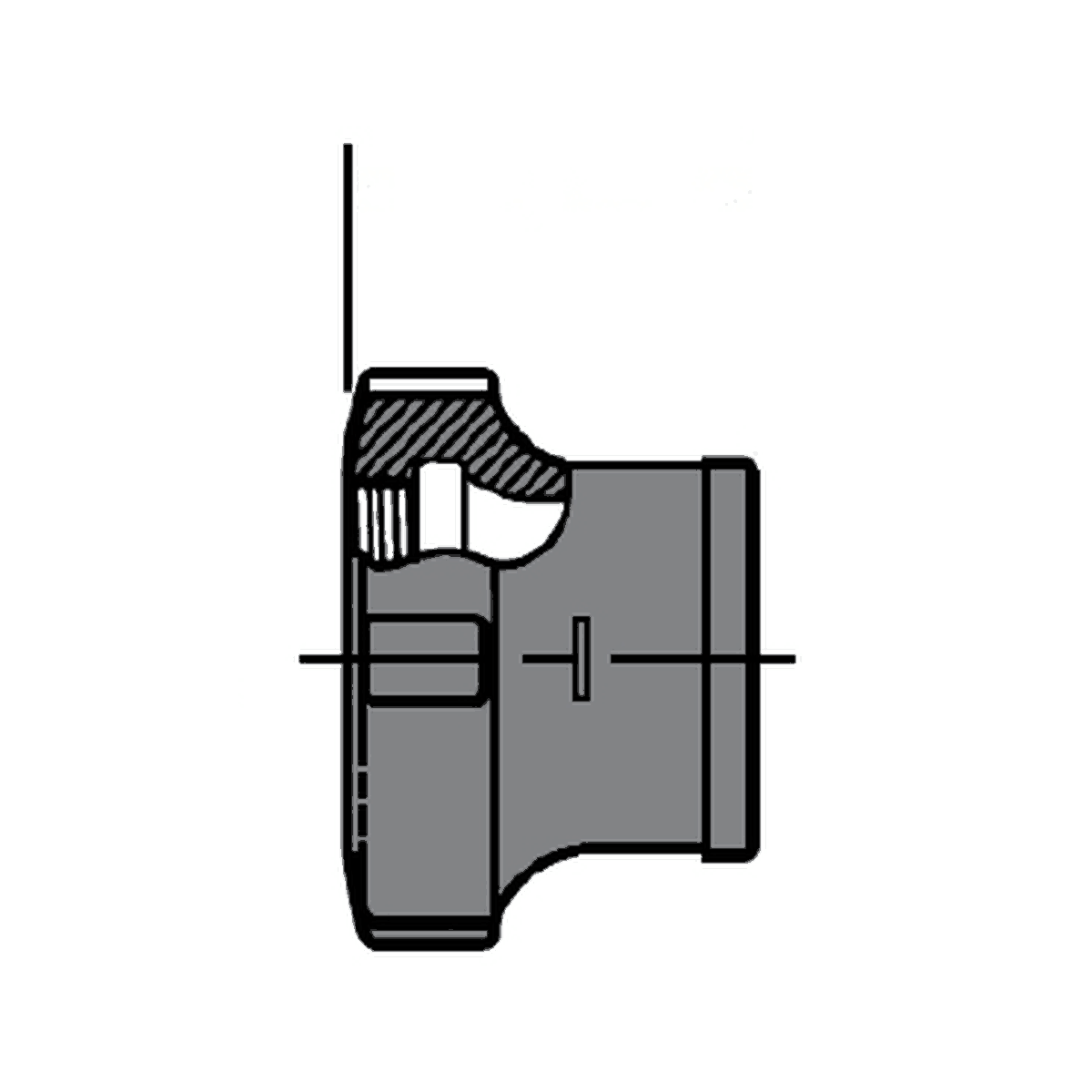 Tyler Pipe cast iron no-hub IPS tap adapter