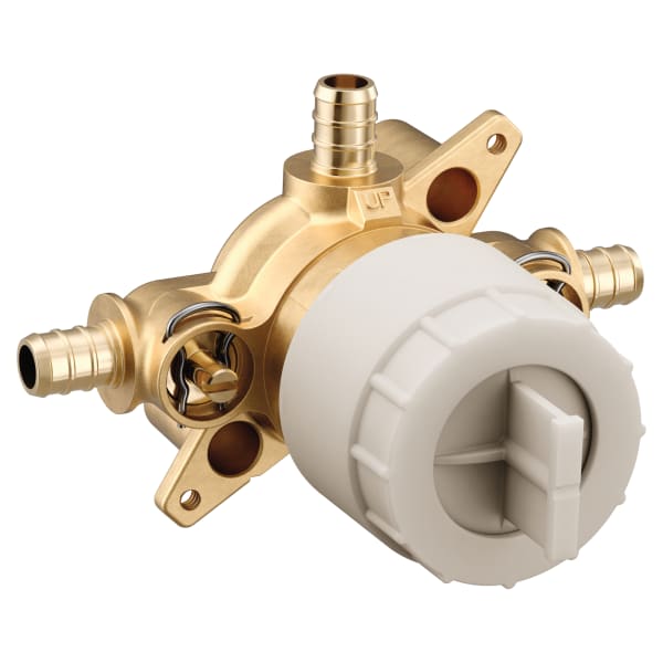 Moen M-CORE 3-Series 3 Port Shower Mixing Valve with Crimp Ring PEX Connections and Stops
