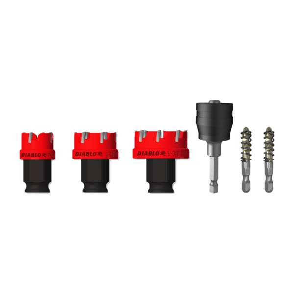 6 pc Steel Demon™ Carbide Teeth Hole Cutter Set (6-Pieces)