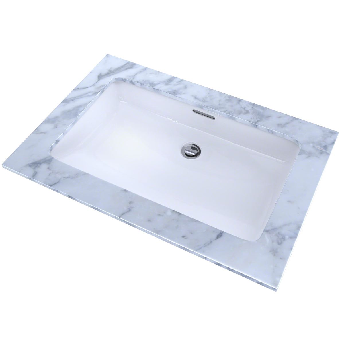 TOTO® Rectangular Undermount Bathroom Sink with CEFIONTECT, Cotton White - LT191G#01