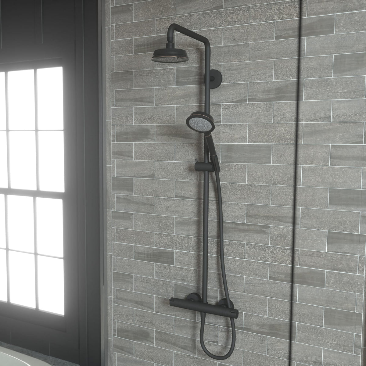 hansgrohe Croma 100 Classic Showerhead 3-Jet, 2.5 GPM in Rubbed Bronze