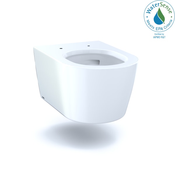 TOTO® RP Wall-Hung Contemporary D-Shape Dual Flush 1.28 and 0.9 GPF Toilet with CEFIONTECT®, Cotton White - CT447CFG#01