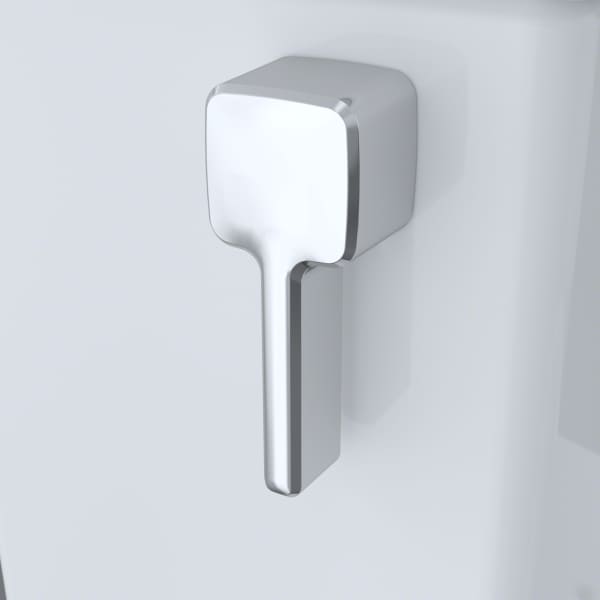 TRIP LEVER HANDLE (W/SPUD AND MOUNTING NUT, LEFT HAND) - POLISHED CHROME