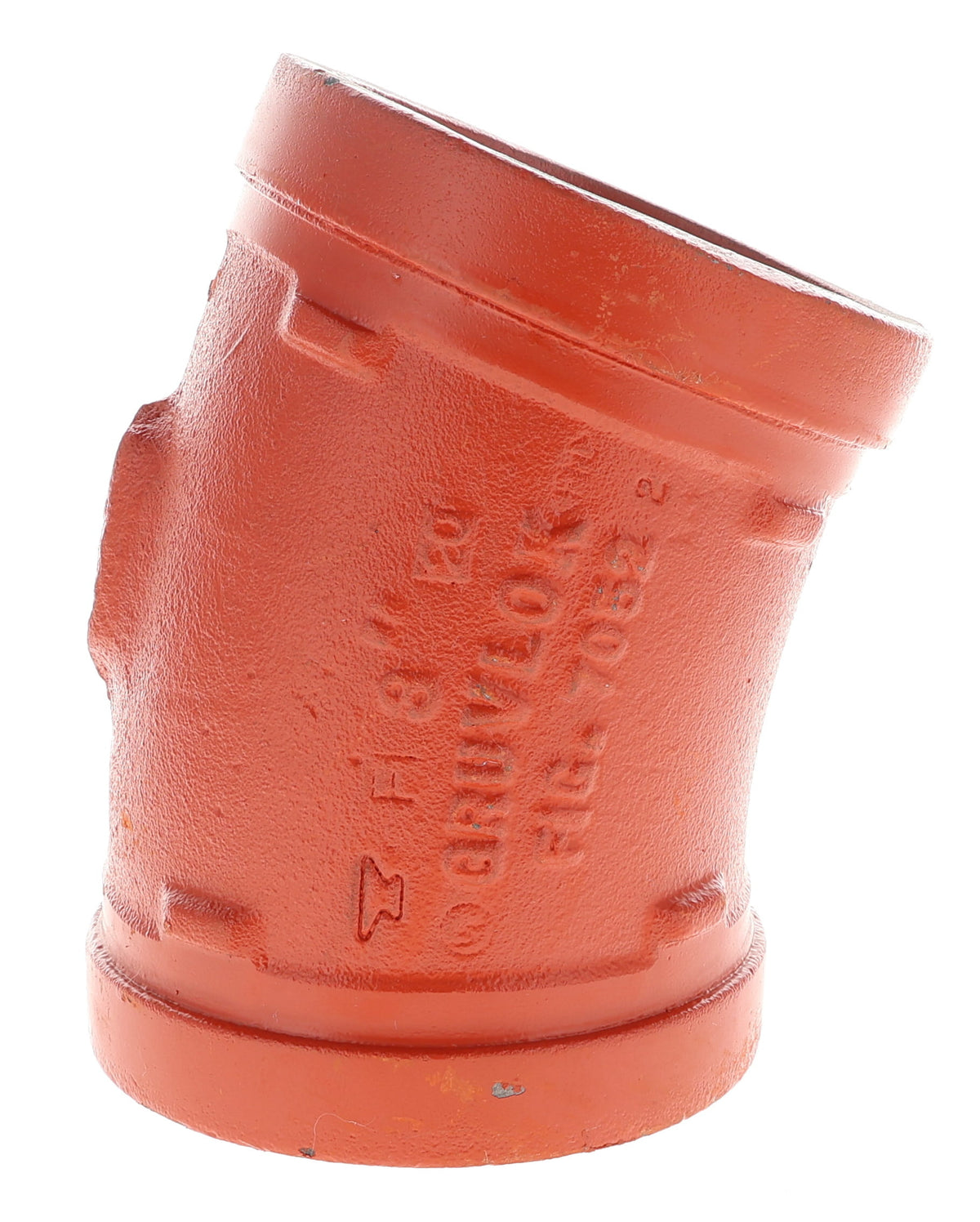 Gruvlok GVLF-7052-300-PNTD 3" 22-1/2° Elbow - Painted - GR x GR