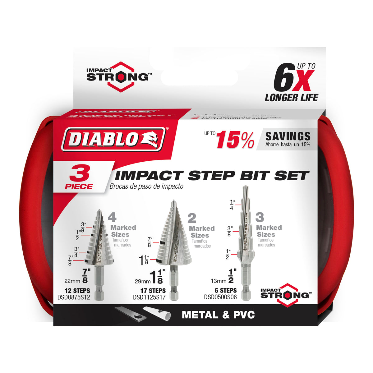 Diablo 3 pc Impact Step Drill Bit Set (3-Piece)